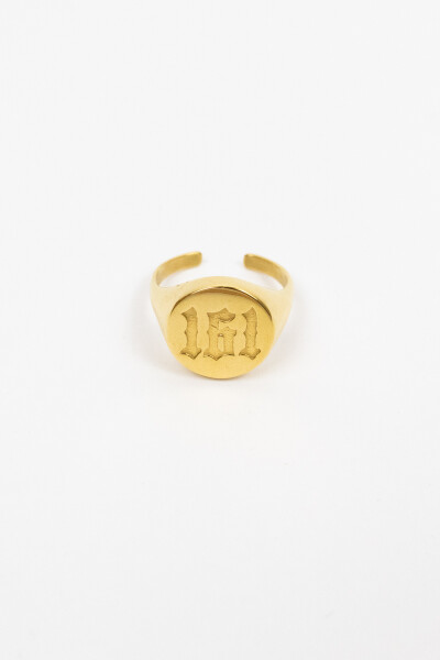 True Rebel 161 Classic Seal Ring Golden