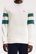 Fred Perry Peached Tipped Sleeve Sweatshirt Snow White