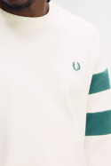 Fred Perry Peached Tipped Sleeve Sweatshirt Snow White
