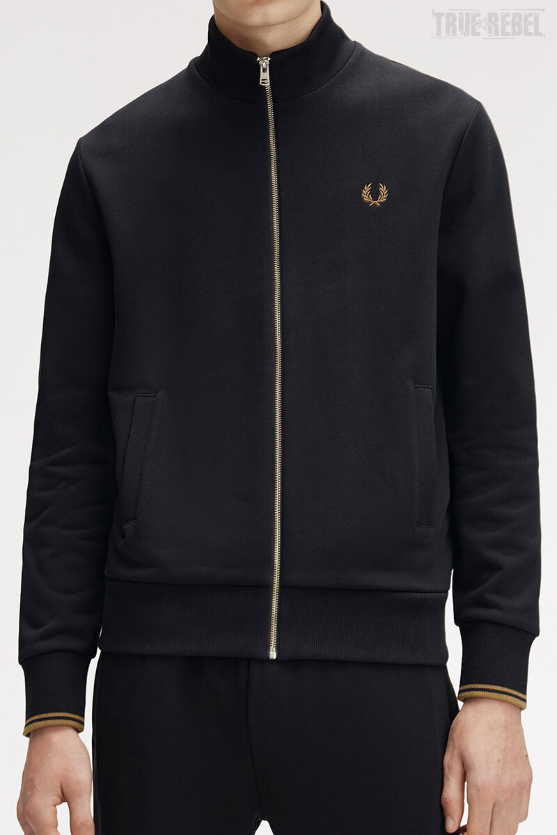 Fred Perry Zip Through Sweatshirt Black box