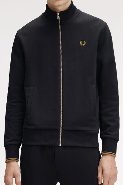 Fred Perry Zip Through Sweatshirt Black