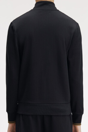 Fred Perry Zip Through Sweatshirt Black