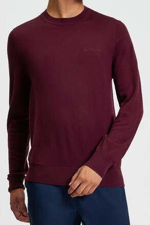 Ben Sherman Merino Crewneck Dark Wine