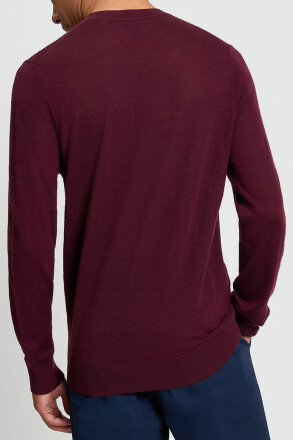 Ben Sherman Merino Crewneck Dark Wine
