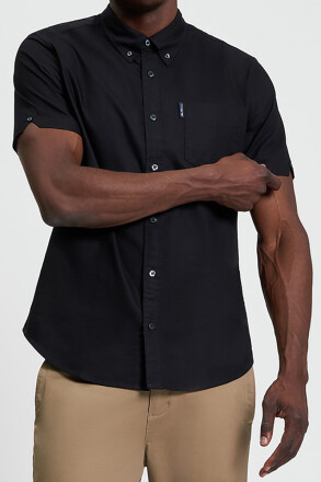 Ben Sherman Short Sleeve Signatue Oxford Shirt Black