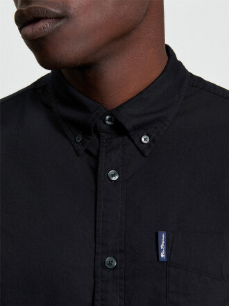 Ben Sherman Short Sleeve Signatue Oxford Shirt Black