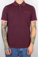 Ben Sherman Signature Pique Polo Shirt Dark Wine