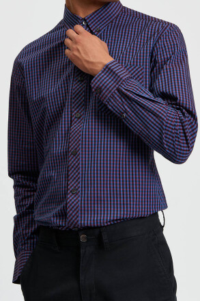 Ben Sherman LS Signatue Gingham Shirt Red