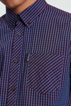 Ben Sherman LS Signatue Gingham Shirt Red