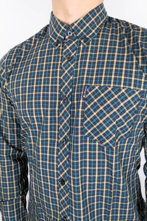Ben Sherman Signature House Check Shirt LS Teal
