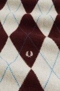 Fred Perry Brushed Argyle Scarf Ecru