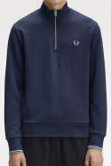 Fred Perry Halfzip Sweater Dark Airforce Light Ice