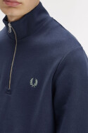 Fred Perry Halfzip Sweater Dark Airforce Light Ice
