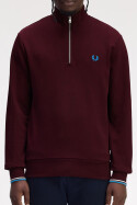 Fred Perry Halfzip Sweater Oxblood Ecru
