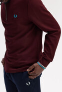 Fred Perry Halfzip Sweater Oxblood Ecru