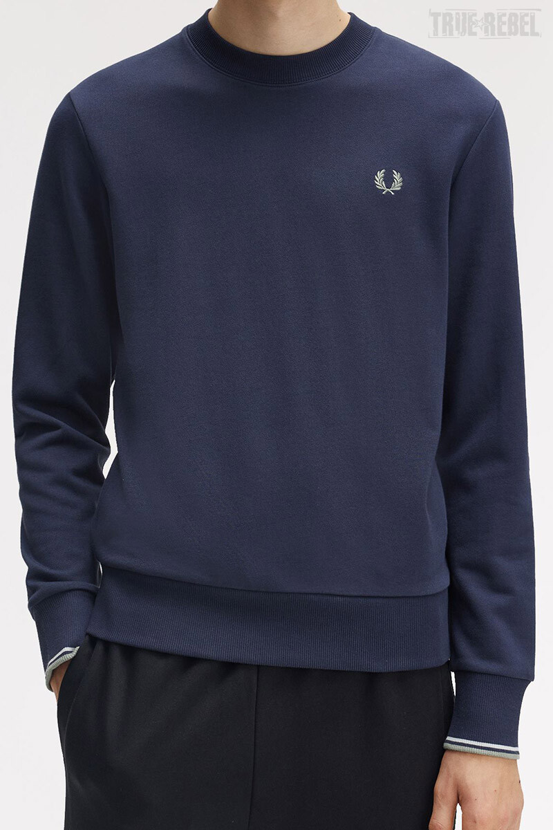Fred Perry Crew Neck Sweater Dark Airfor box