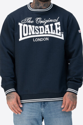 Lonsdale Clifton Sweater Dark Navy Ecru