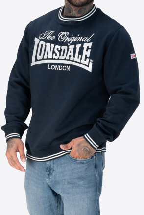Lonsdale Clifton Sweater Dark Navy Ecru
