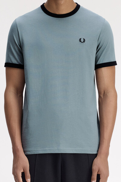 Fred Perry Ringer T-Shirt Stockport Blue Navy