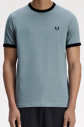 Fred Perry Ringer T-Shirt Stockport Blue Navy
