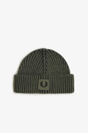 Fred Perry Cotton Ribbed Beanie LW Green Black