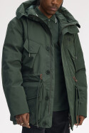 Fred Perry Patch Pocket Puffer Jacket Court Green