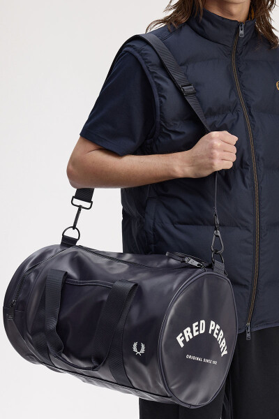 Fred Perry Tonal Classic Barrel Bag Navy