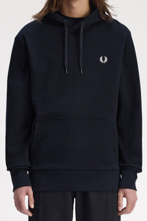 Fred Perry Monogram Hoodie Navy