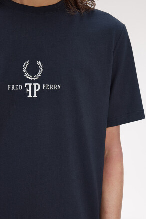 Fred Perry Monogram T-Shirt Navy