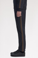 Fred Perry Contrast Tape Track Pants Navy Burnt Tobacco