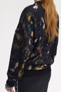 Fred Perry Floral Print Sweater Black