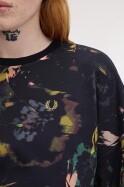 Fred Perry Floral Print Sweater Black