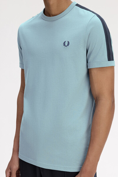 Fred Perry Mesh Taped Ringer T-Shirt Stockport Blue