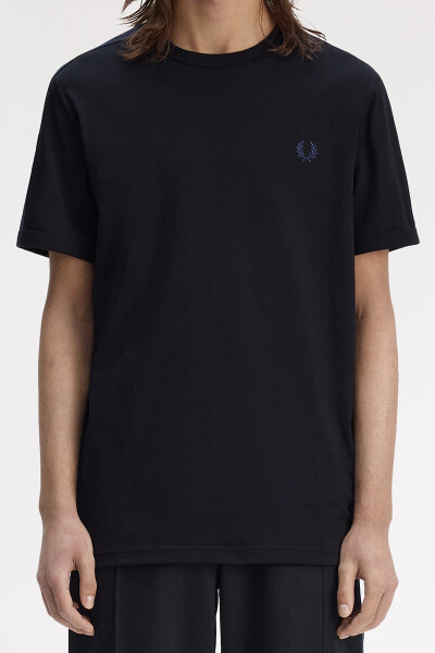 Fred Perry Mesh Taped Ringer T-Shirt Black