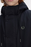Fred Perry Padded Zip Through Jacket Black