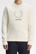 Fred Perry Outline Laurel Wreath Sweater Ecru