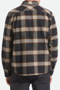 Brixton Bowery Heavy Weight Flannel Shirt Black Cream