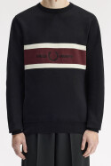 Fred Perry Embroidered Panel Jumper Black