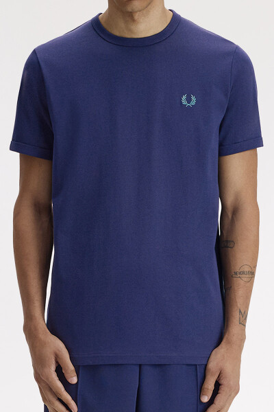 Fred Perry Ringer T-Shirt Tennis Blue