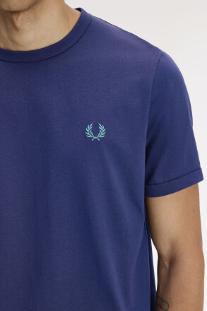 Fred Perry Ringer T-Shirt Tennis Blue