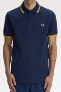 Fred Perry Twin Tipped Polo Shirt Tennis Blue Lemon Barley