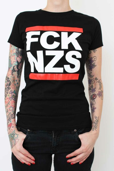 True Rebel Ladies Shirt FCK NZS Black S