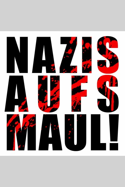 Sticker Nazis Aufs Maul (10 x 10cm, 25 Stck)