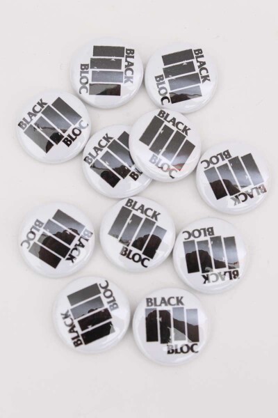 True Rebel Button Black Bloc White