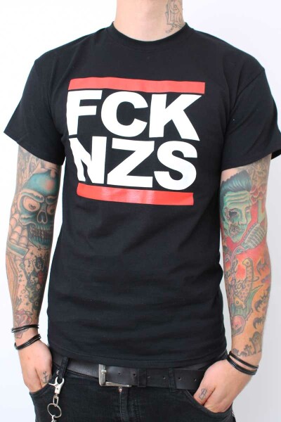 True Rebel T-Shirt FCK NZS Black M